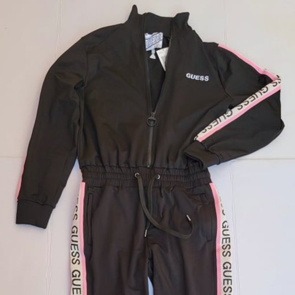 GUESS Sideband Logo Drawstring Waist Jumpsuit sz S - Picture 12 of 16